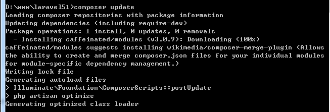 laravel5使用caffeinated/modules模块化开发