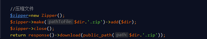 laravel5使用 chumper/zipper 打包压缩文件夹并下载